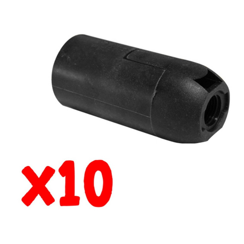 Blister 10 pz di Portalampada nero E14 - Mod. AP2010