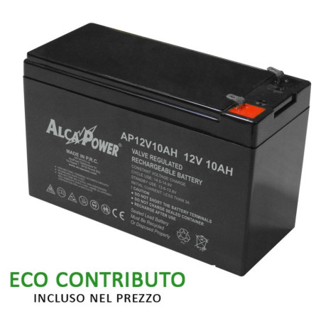 Ricaricabile Ermetica 12 V 10 Ah - Size (mm) 151x65x94(h) Mod. AP12V10AH