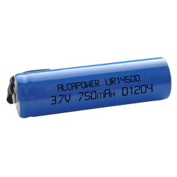 Li-ion  14500  3,7V 650mAh T.SALDARE - Mod. LIR14500FT