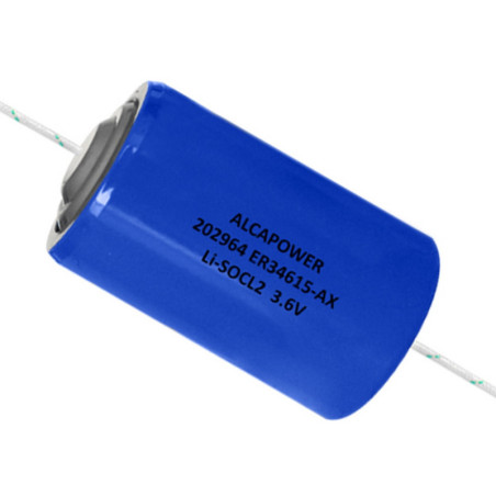 Pila Li-SOCL2 D 3,6V 19000mAh con reofori - Mod. ER34615-AX