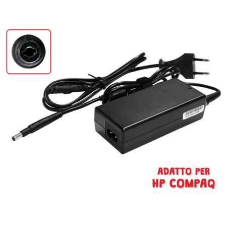 Adattatore HP Compaq 19.5V 3.33A 65W 4.8*1.7 doppio innesto Mod. HP19.5V3.3A